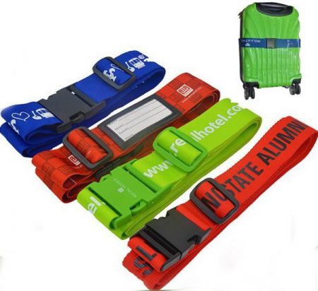 Silkscreen Printing Polyester Luggage Strap, Luggage Belt